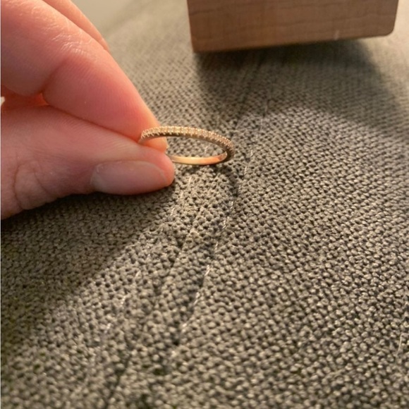 New, unused rose gold (14k) ring size 4 3/4 - half eternity ring - Picture 6 of 7